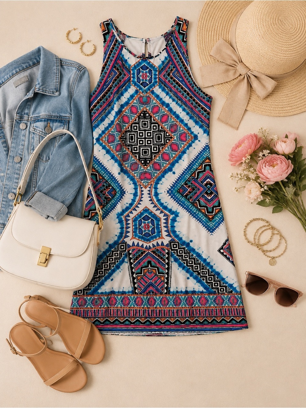 Hale Bob Suzume Jersey Tank Dress